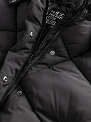 Black Shower Resistant Padded Coat (3-16yrs) - Image 11 of 13