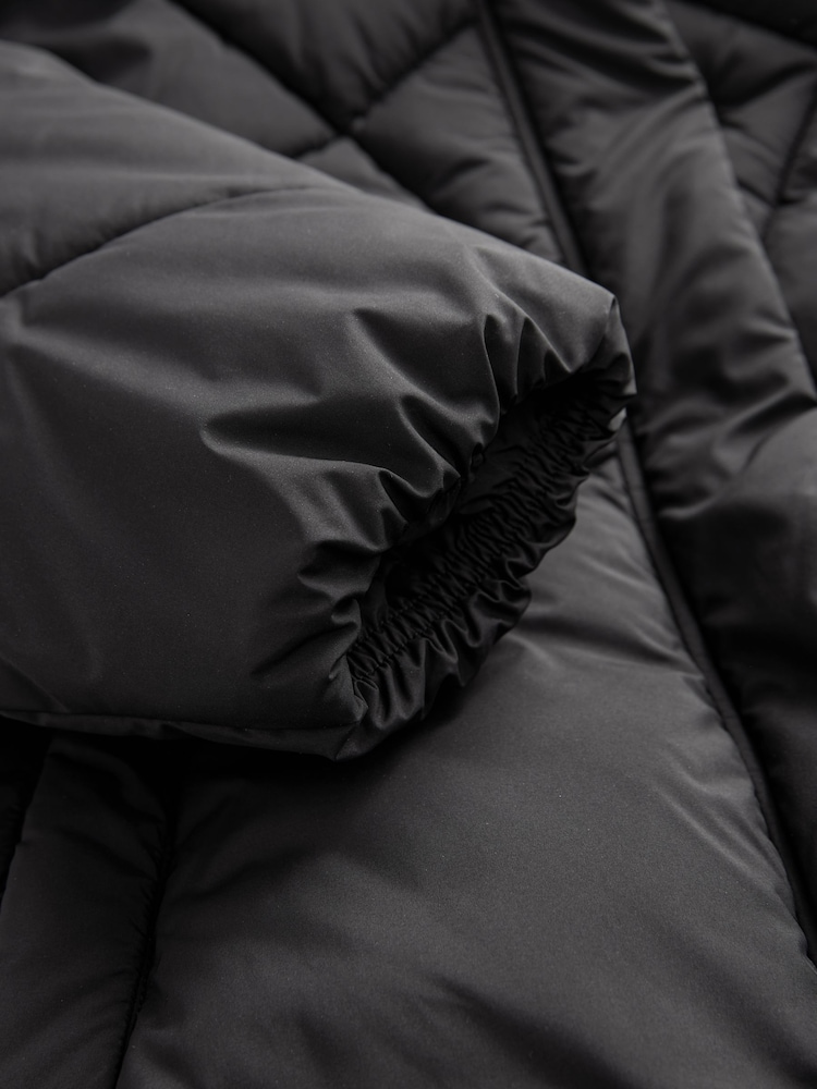 Black Shower Resistant Padded Coat (3-16yrs) - Image 13 of 13