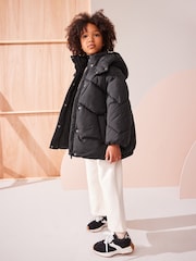 Black Shower Resistant Padded Coat (3-16yrs) - Image 2 of 13