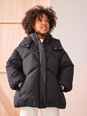 Black Shower Resistant Padded Coat (3-16yrs) - Image 3 of 13