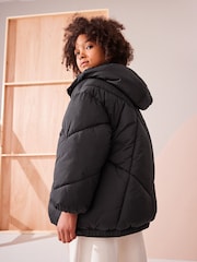 Black Shower Resistant Padded Coat (3-16yrs) - Image 5 of 13