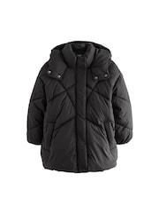 Black Shower Resistant Padded Coat (3-16yrs) - Image 7 of 13