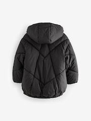 Black Shower Resistant Padded Coat (3-16yrs) - Image 9 of 13