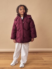 Burgundy Red Shower Resistant Padded Coat (3-16yrs) - Image 2 of 9