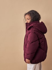 Burgundy Red Shower Resistant Padded Coat (3-16yrs) - Image 4 of 9