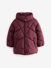 Burgundy Red Shower Resistant Padded Coat (3-16yrs) - Image 5 of 9