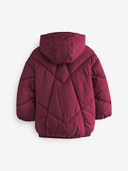 Burgundy Red Shower Resistant Padded Coat (3-16yrs) - Image 6 of 9