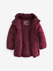 Burgundy Red Shower Resistant Padded Coat (3-16yrs) - Image 7 of 9