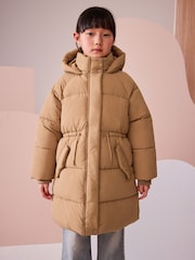 Camel Shower Resistant Utility Padded Coat (3-16yrs) - Image 2 of 11