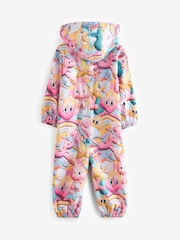 Pink Zip Lined Hooded Waterproof Printed Puddlesuit (3mths-7yrs) - Image 6 of 6