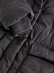 Charcoal Grey Shower Resistant Faux Fur Trim Padded Coat (3-16yrs) - Image 10 of 13