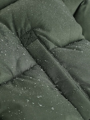 Khaki Green Longer Length Shower Resistant Faux Fur Lined Hooded Padded Coat (3-16yrs) - Image 10 of 10