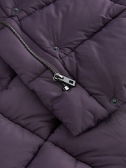 Purple Regular Length Shower Resistant Fur Lined Hooded Padded Coat (3-16yrs) - Image 10 of 11