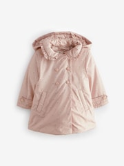 Pink Shower Resistant Frill Collar Coat (3mths-7yrs) - Image 5 of 10