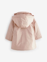 Pink Shower Resistant Frill Collar Coat (3mths-7yrs) - Image 6 of 10