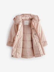 Pink Shower Resistant Frill Collar Coat (3mths-7yrs) - Image 7 of 10