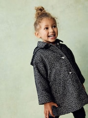 Grey Mono Relaxed Coat With Wool (3mths-7yrs) - Image 1 of 4