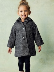 Grey Mono Relaxed Coat With Wool (3mths-7yrs) - Image 2 of 4