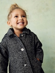 Grey Mono Relaxed Coat With Wool (3mths-7yrs) - Image 4 of 4