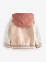 Neutral Varsity Bomber Jacket With Wool (3mths-7yrs) - Image 7 of 9