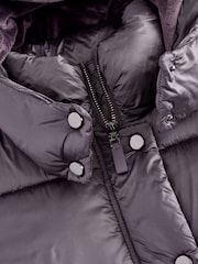Purple Shower Resistant Two Tone Shine Padded Coat (3-16yrs) - Image 11 of 13