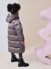 Purple Shower Resistant Two Tone Shine Padded Coat (3-16yrs) - Image 2 of 13