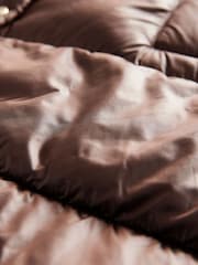 Chocolate Shower Resistant Two Tone Shine Padded Coat (3-16yrs) - Image 10 of 11