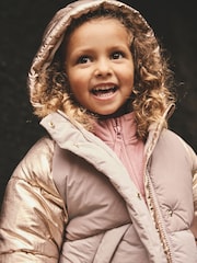 أرجواني برّاق بألوان متباينة - Shower Resistant Padded Coat (3mths-7yrs) - صورة 4 من 8
