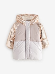 أرجواني برّاق بألوان متباينة - Shower Resistant Padded Coat (3mths-7yrs) - صورة 5 من 8