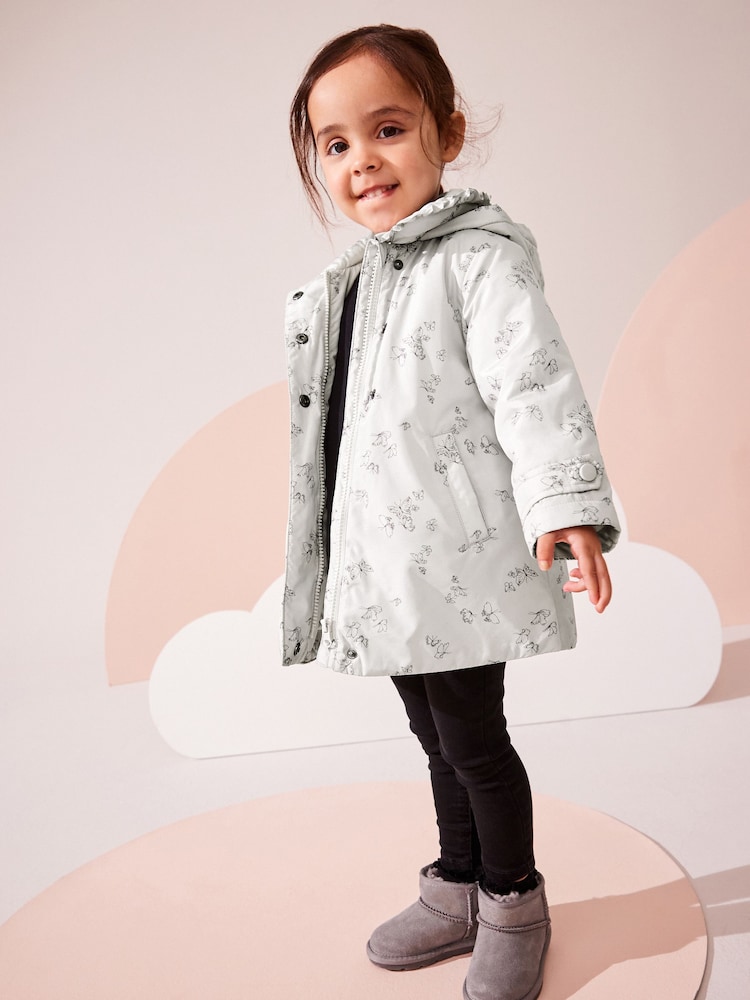 Silver Shower Resistant Frill Collar Coat (3mths-7yrs) - Image 2 of 10