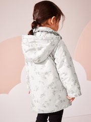 Silver Shower Resistant Frill Collar Coat (3mths-7yrs) - Image 4 of 10