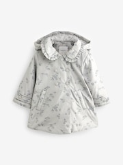 Silver Shower Resistant Frill Collar Coat (3mths-7yrs) - Image 6 of 10