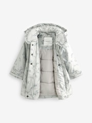 Silver Shower Resistant Frill Collar Coat (3mths-7yrs) - Image 8 of 10