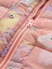Pink Shower Resistant Padded Coat (3mths-7yrs) - Image 11 of 12