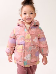Pink Shower Resistant Padded Coat (3mths-7yrs) - Image 2 of 12