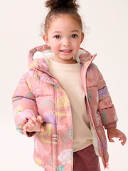 Pink Shower Resistant Padded Coat (3mths-7yrs) - Image 4 of 12