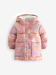 Pink Shower Resistant Padded Coat (3mths-7yrs) - Image 7 of 12