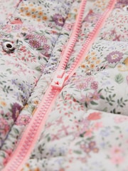 Cream Ditsy Shower Resistant Padded Coat (3mths-7yrs) - Image 10 of 11