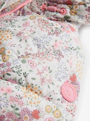 Cream Ditsy Shower Resistant Padded Coat (3mths-7yrs) - Image 11 of 11