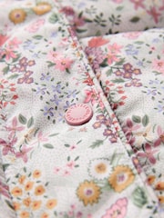 Cream Ditsy Shower Resistant Padded Coat (3mths-7yrs) - Image 9 of 11