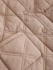 Neutral Shower Resistant Diamond Quilted Coat (3mths-7yrs) - Image 6 of 6