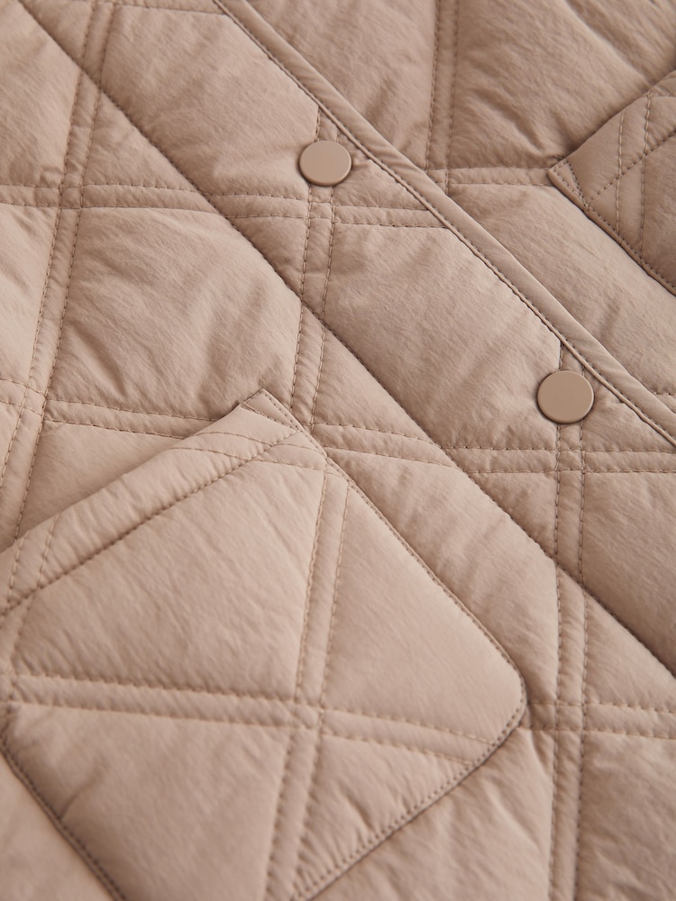 Neutral Shower Resistant Diamond Quilted Coat (3mths-7yrs) - Image 6 of 6