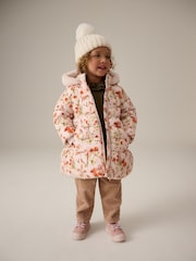 Cream Shower Resitant Printed Skirted Coat (12mths-7yrs) - Image 1 of 10