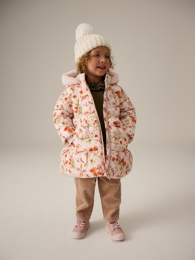 Cream Shower Resitant Printed Skirted Coat (12mths-7yrs) - Image 1 of 10