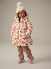 Cream Shower Resitant Printed Skirted Coat (12mths-7yrs) - Image 2 of 10