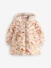 Cream Shower Resitant Printed Skirted Coat (12mths-7yrs) - Image 5 of 10