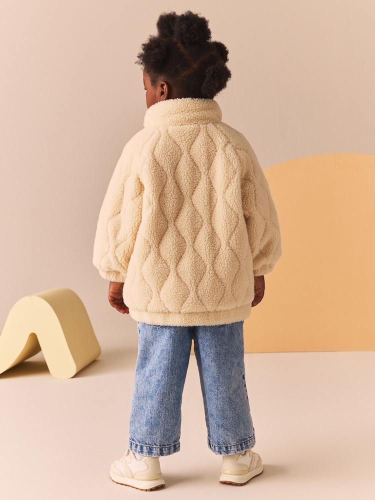 Creme - Borg Fleece Mantel mit Reißverschluss (3 M. –7 J.) - Bild 2 von 9 Creme - Borg Fleece Mantel mit Reißverschluss (3 M. –7 J.) - Bild 2 von 9