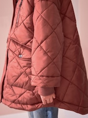 Rust Shower Resistant Oversized Quilted Coat (3-16yrs) - Image 5 of 10