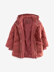 Rust Shower Resistant Oversized Quilted Coat (3-16yrs) - Image 8 of 10