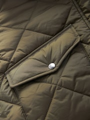 Khaki Green Shower Resistant Oversized Quilted Coat (3-16yrs) - Image 11 of 11